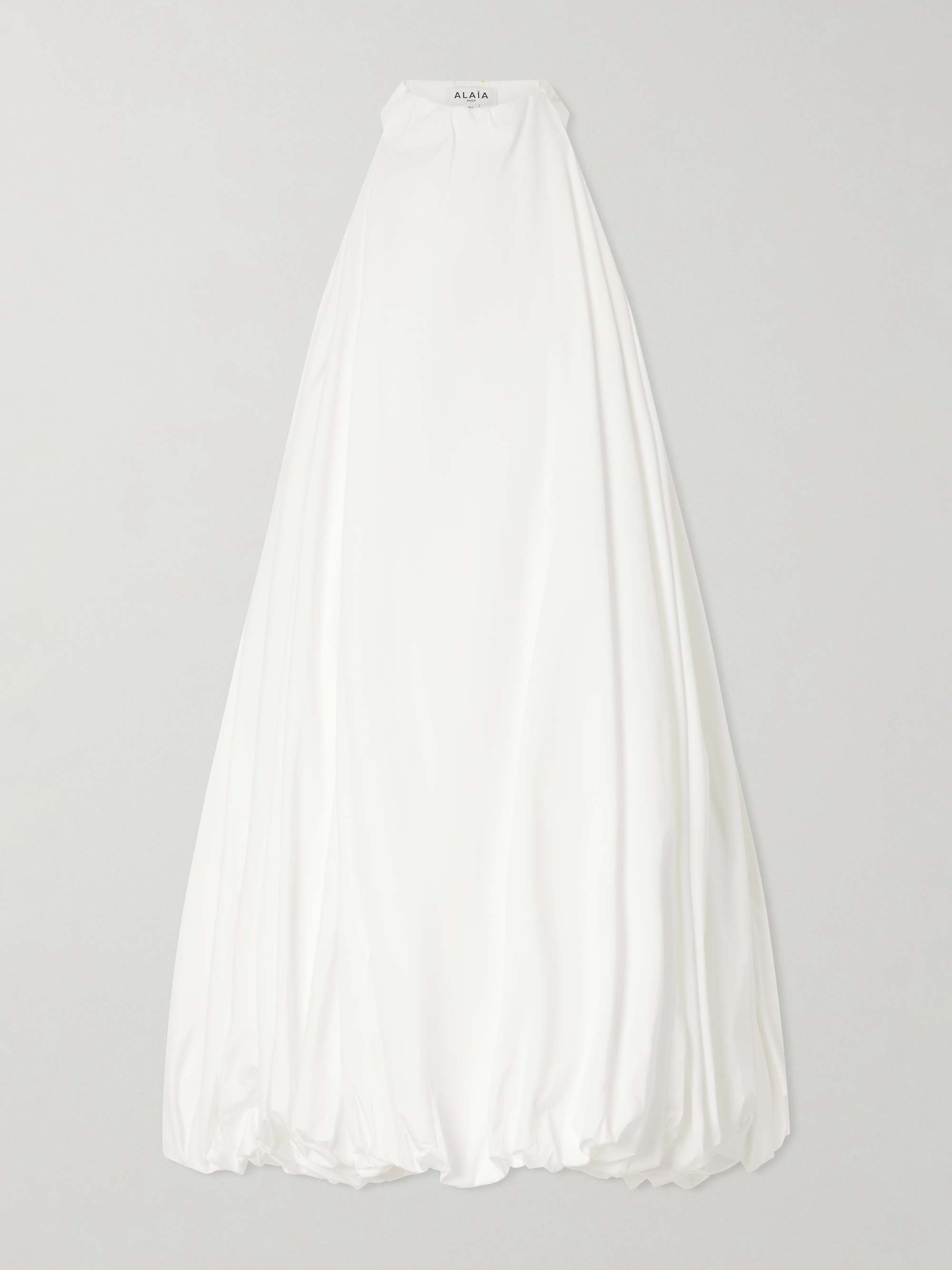Alaïa Halterneck cotton-poplin balloon mini dress